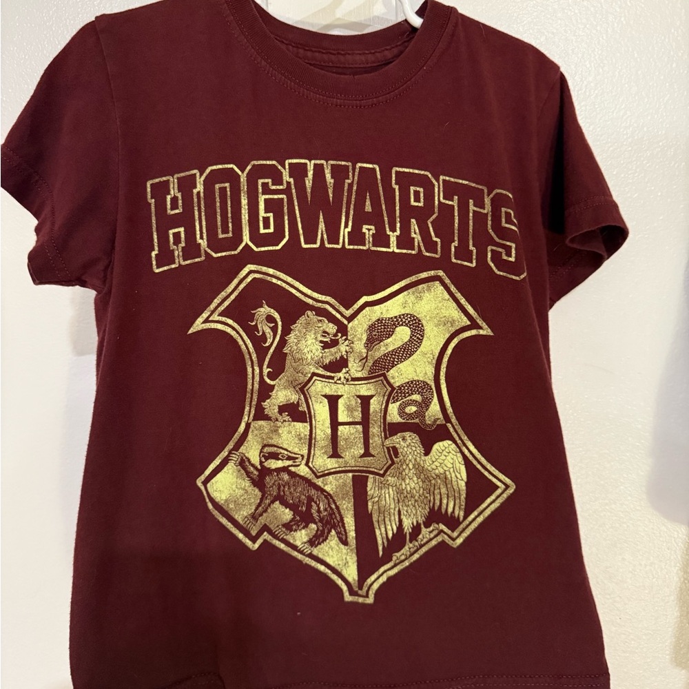Warner Bros. Hogwarts Burgundy and Gold Kids T-Shirt